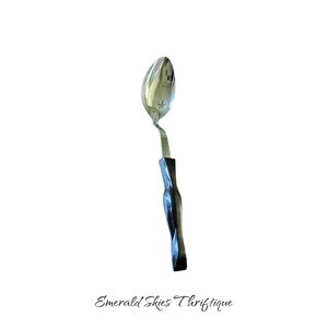 Vintage Cutco 1712 JI Basting Serving‎ Spoon Classic Marbled Brown Handle